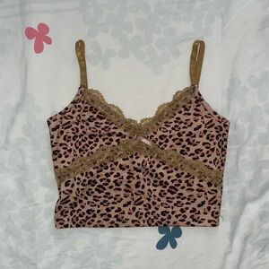 Leopard Lace Cami